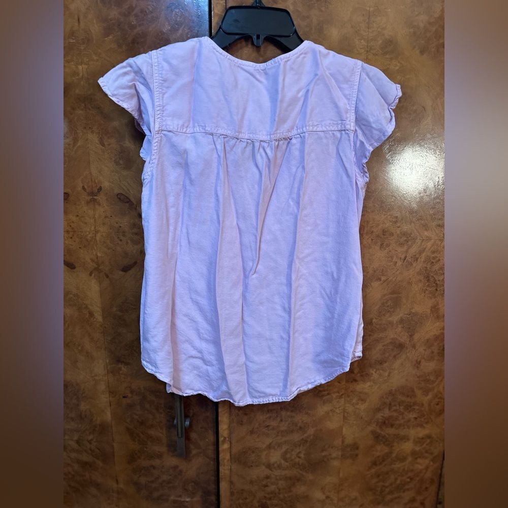 Lavender Button-Up Women's Top - Picture 7 of 7